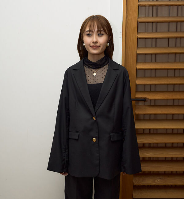 Rouge vif「【一部店舗限定】【2点セット】スリットジャケット＆ウエストクロスパンツSET」|テーラードジャケット|