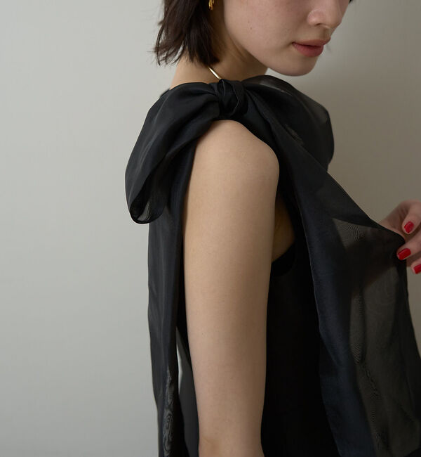 Rouge vif「【一部店舗限定】肩リボンロングワンピース」|ワンピース|