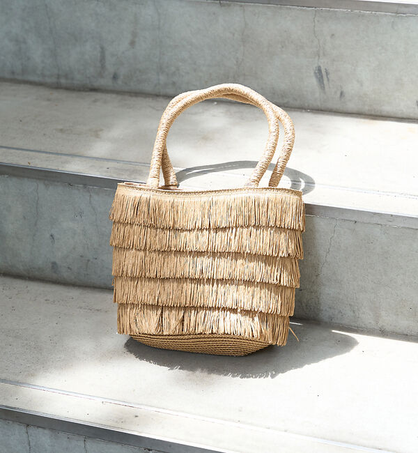 Rouge vif「【一部店舗限定】フリンジミニカゴ バック」|かごバッグ|