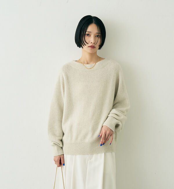 Rouge vif「ラクーン混ボトルネックニットプルオーバー」|ニット・セーター|