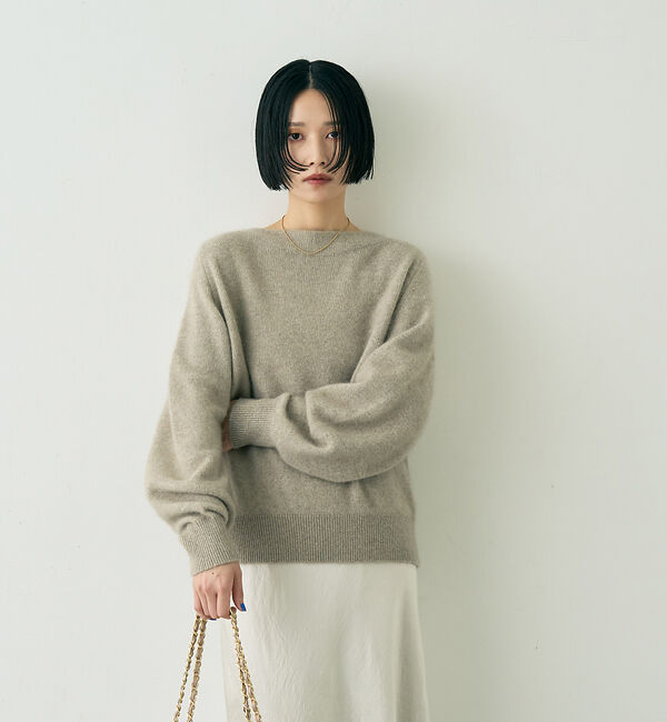 Rouge vif「ラクーン混ボトルネックニットプルオーバー」|ニット・セーター|