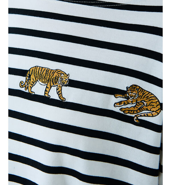 Rouge vif「【JOHNBULL/ジョンブル】タイガー刺繍プルオーバー / バスクシャツ /」|Tシャツ・カットソー|