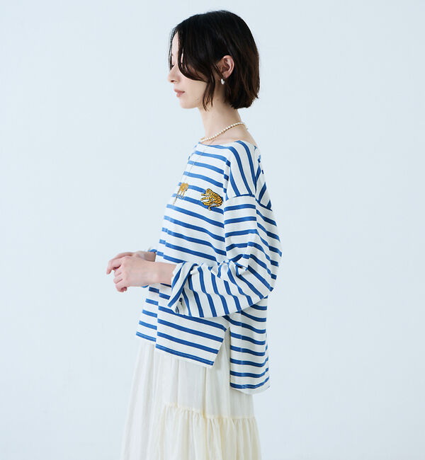 Rouge vif「【JOHNBULL/ジョンブル】タイガー刺繍プルオーバー / バスクシャツ /」|Tシャツ・カットソー|