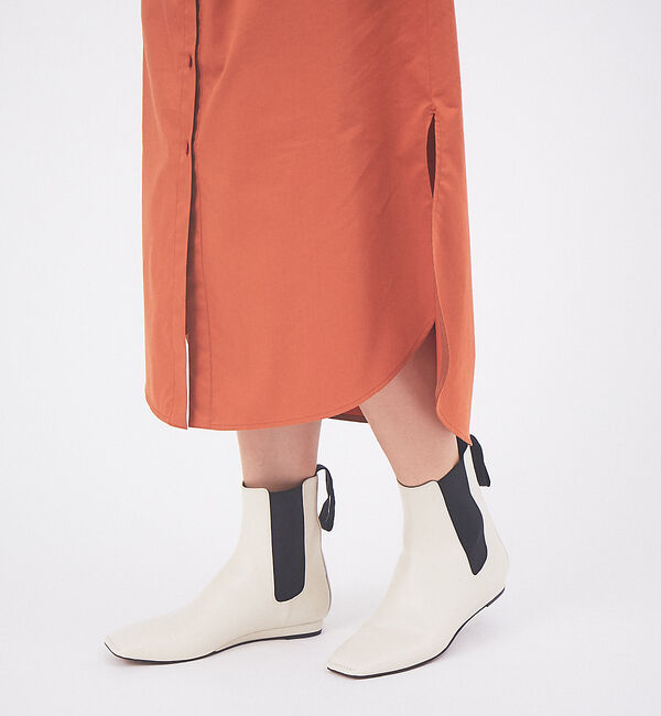 qualite「【quartierglam】サイドゴアブーツ」|ショートブーツ|アイボリー