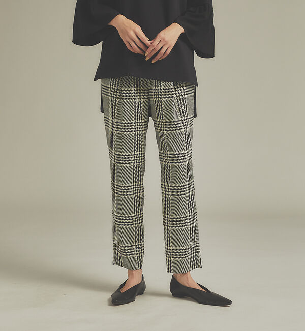 qualite「ビッグチェックドロストパンツ」|その他|ブラック