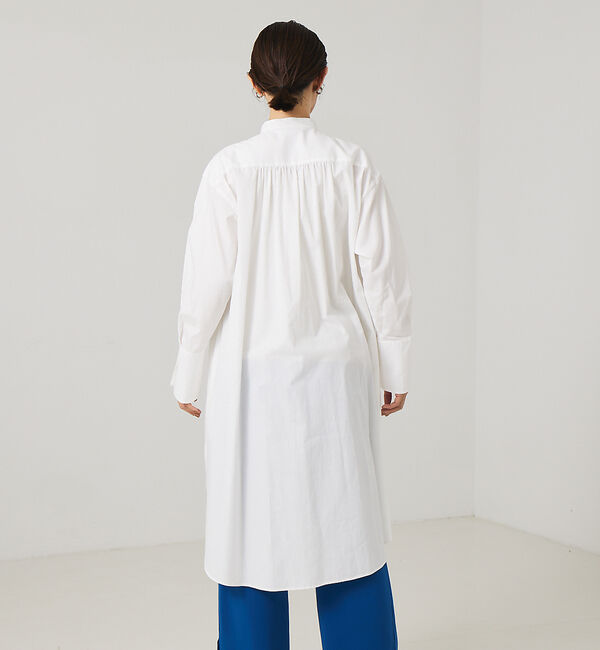 qualite「スタンドカラーシャツワンピース」|ワンピース|