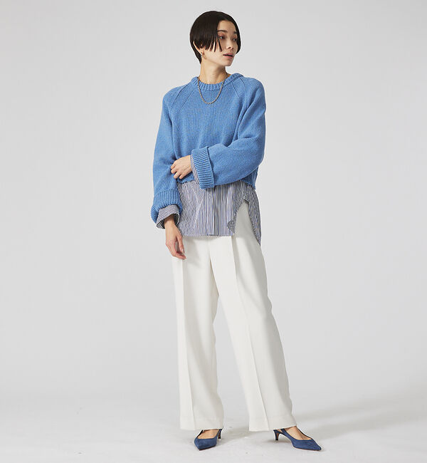 qualite「＜ITALY＞コンパクトローゲージニット」|ニット・セーター|