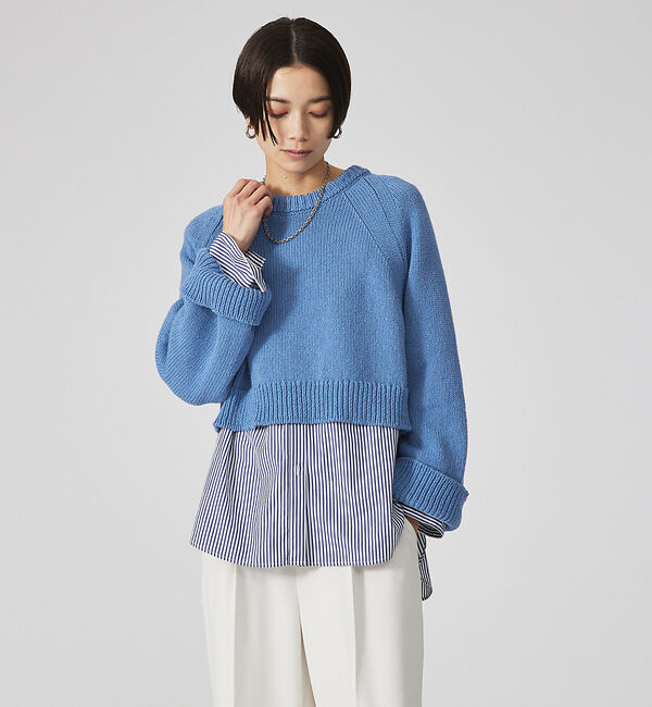 qualite「＜ITALY＞コンパクトローゲージニット」|ニット・セーター|