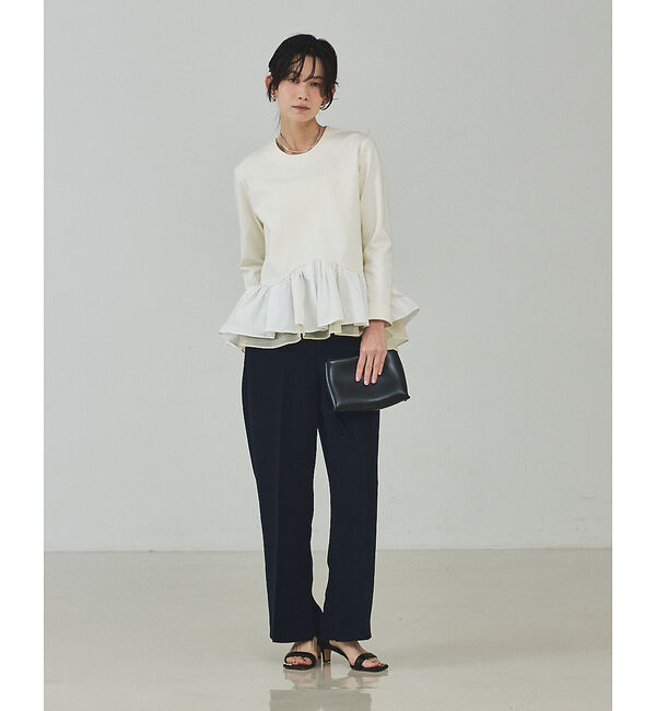 qualite「タフタコンビプルオーバー」|シャツ・ブラウス|