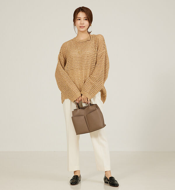 abahouse mavie「メッシュスパンコールニット」|ニット・セーター|