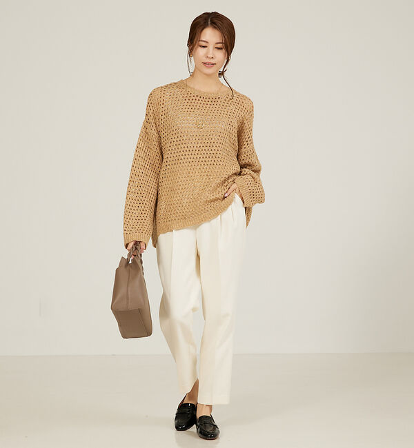abahouse mavie「メッシュスパンコールニット」|ニット・セーター|