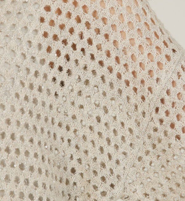 abahouse mavie「メッシュスパンコールニット」|ニット・セーター|