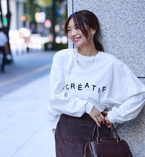 abahouse mavie「オーバーサイズロゴロンT」|Tシャツ・カットソー|