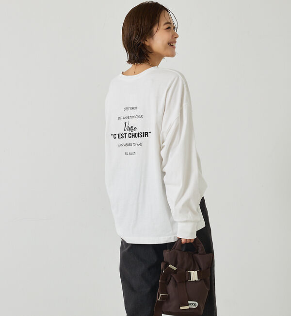 abahouse mavie「オーバーサイズロゴロンT」|Tシャツ・カットソー|