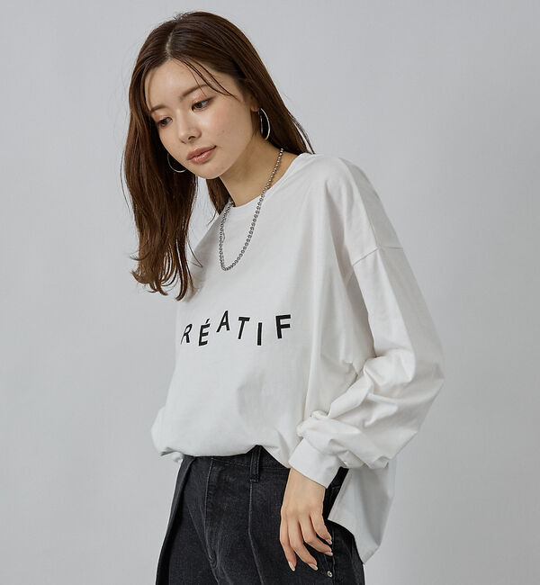 abahouse mavie「オーバーサイズロゴロンT」|Tシャツ・カットソー|