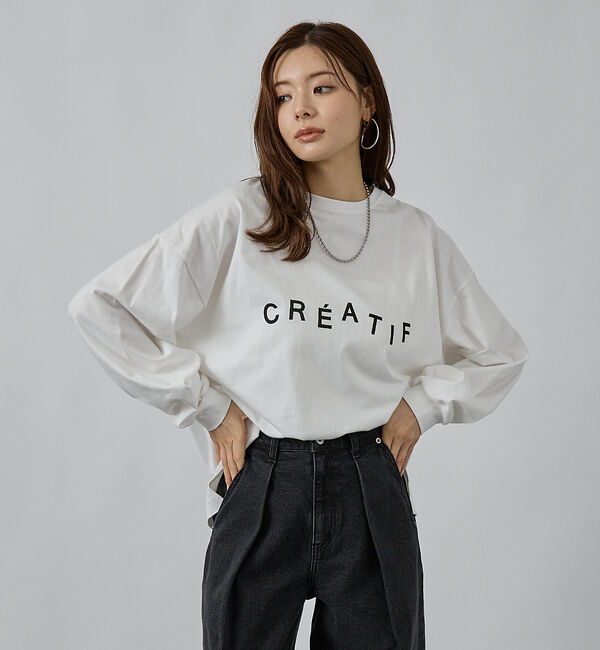 abahouse mavie「オーバーサイズロゴロンT」|Tシャツ・カットソー|