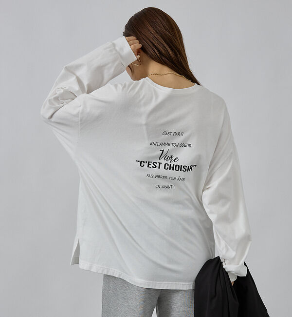 abahouse mavie「オーバーサイズロゴロンT」|Tシャツ・カットソー|