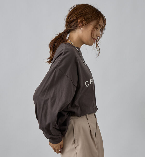 abahouse mavie「オーバーサイズロゴロンT」|Tシャツ・カットソー|