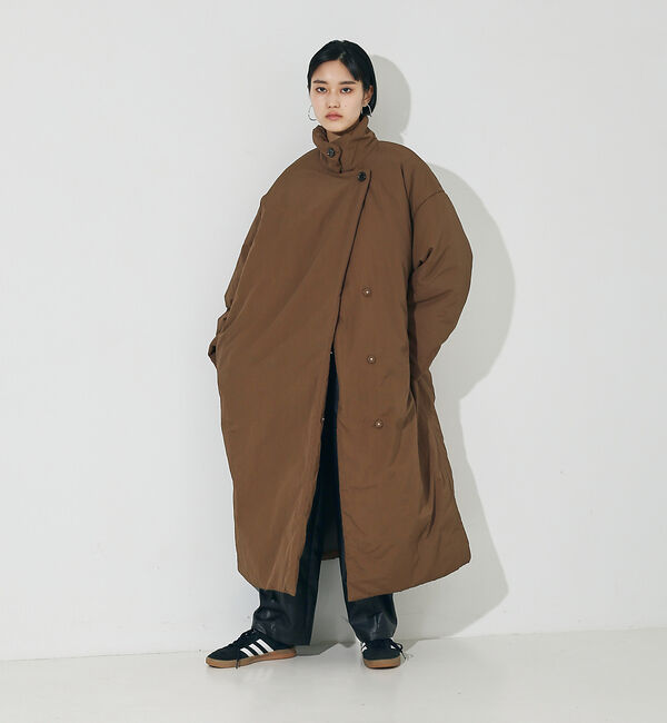 NOMINE「３WAYカラー中綿ロングコート」|ステンカラーコート|