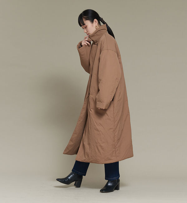 NOMINE「３WAYカラー中綿ロングコート」|ステンカラーコート|
