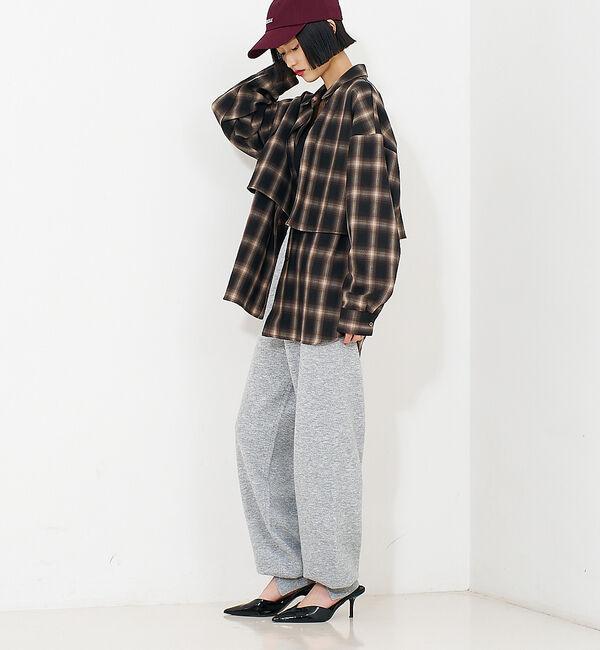 NOMINE「【セットアップ/ユニセックス】スウェットライク ニットパンツ」|その他|