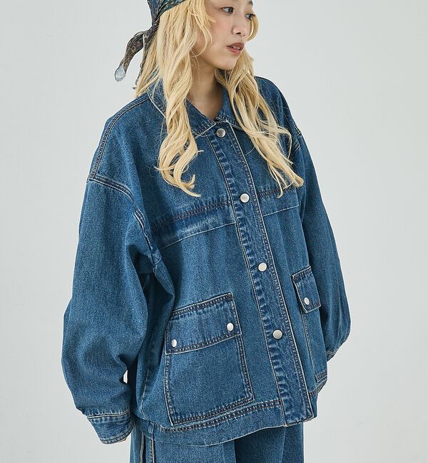 NOMINE「【セットアップ対応】オーバーサイズ デニム ジャケット / カバーオール【予約】」|その他|ブルー