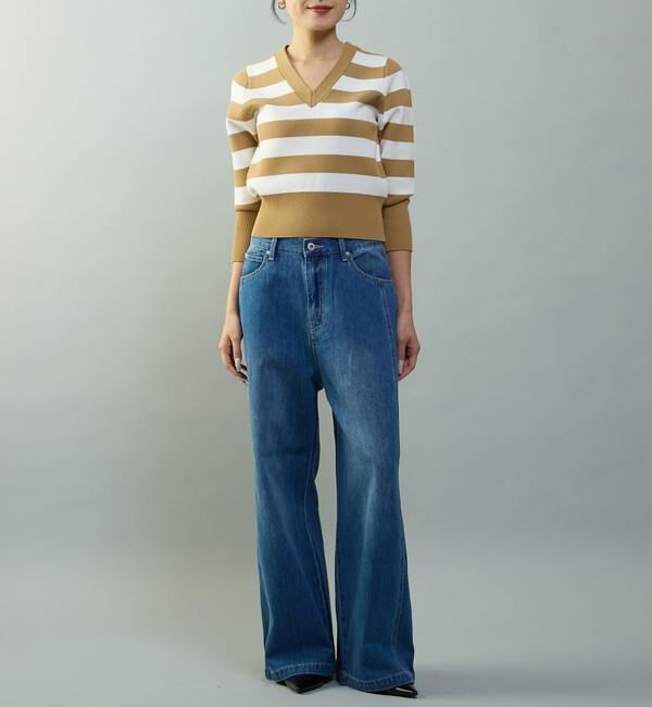 TIARA「Vネックコンパクトニット」|ニット・セーター|