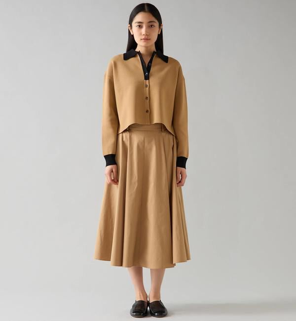 TIARA「バイカラーポロニットカーディガン」|ニット・セーター|