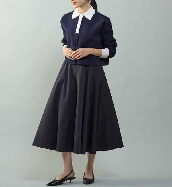 TIARA「バイカラーポロニットカーディガン」|ニット・セーター|