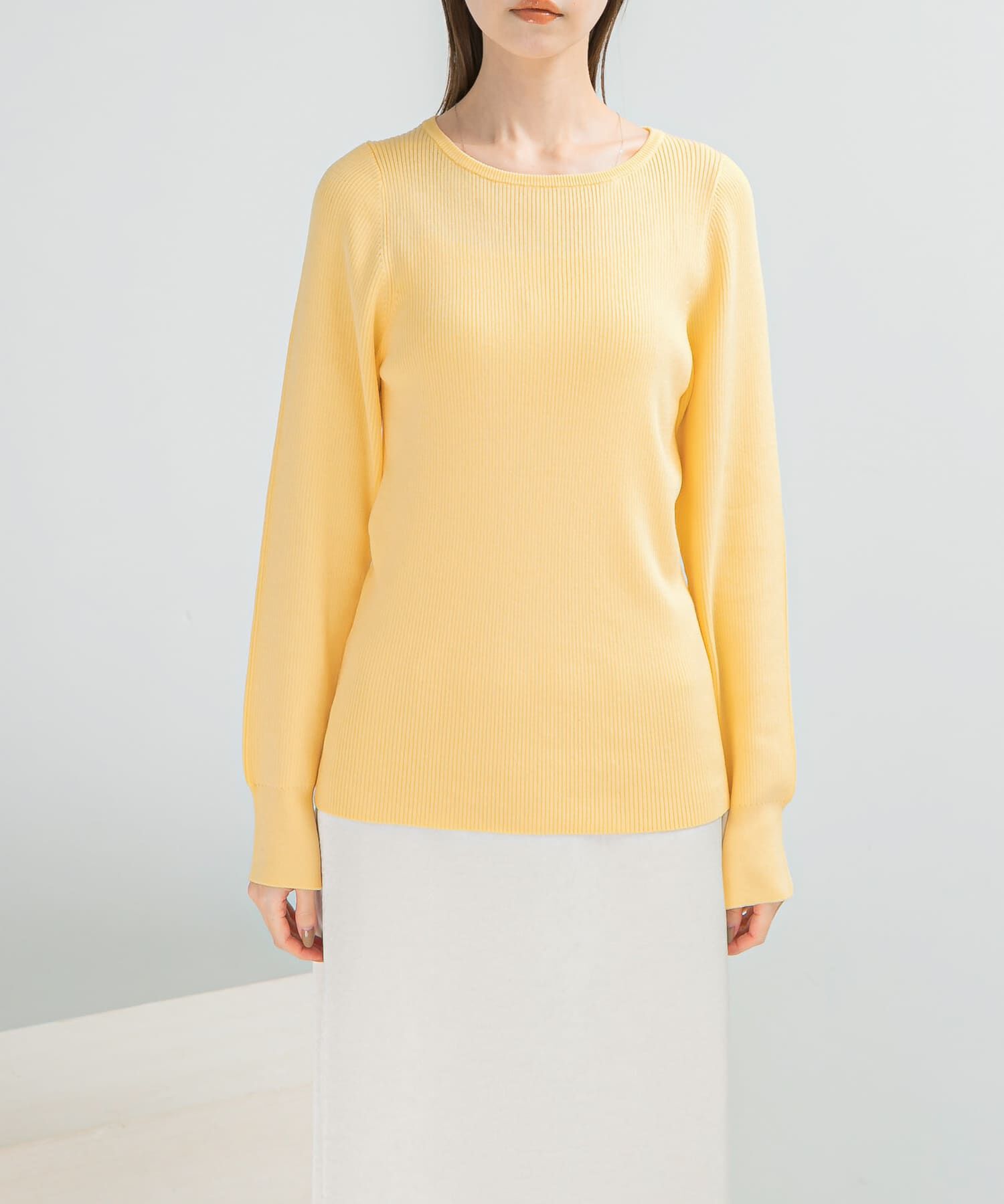 URBAN RESEARCH ROSSO「シルク混スリットスリーブリブニット」|ニット・セーター|