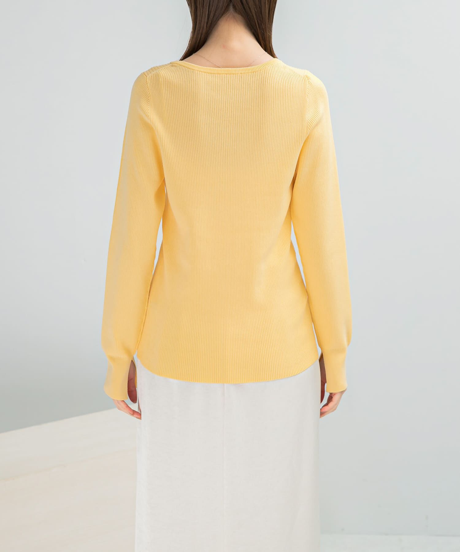 URBAN RESEARCH ROSSO「シルク混スリットスリーブリブニット」|ニット・セーター|