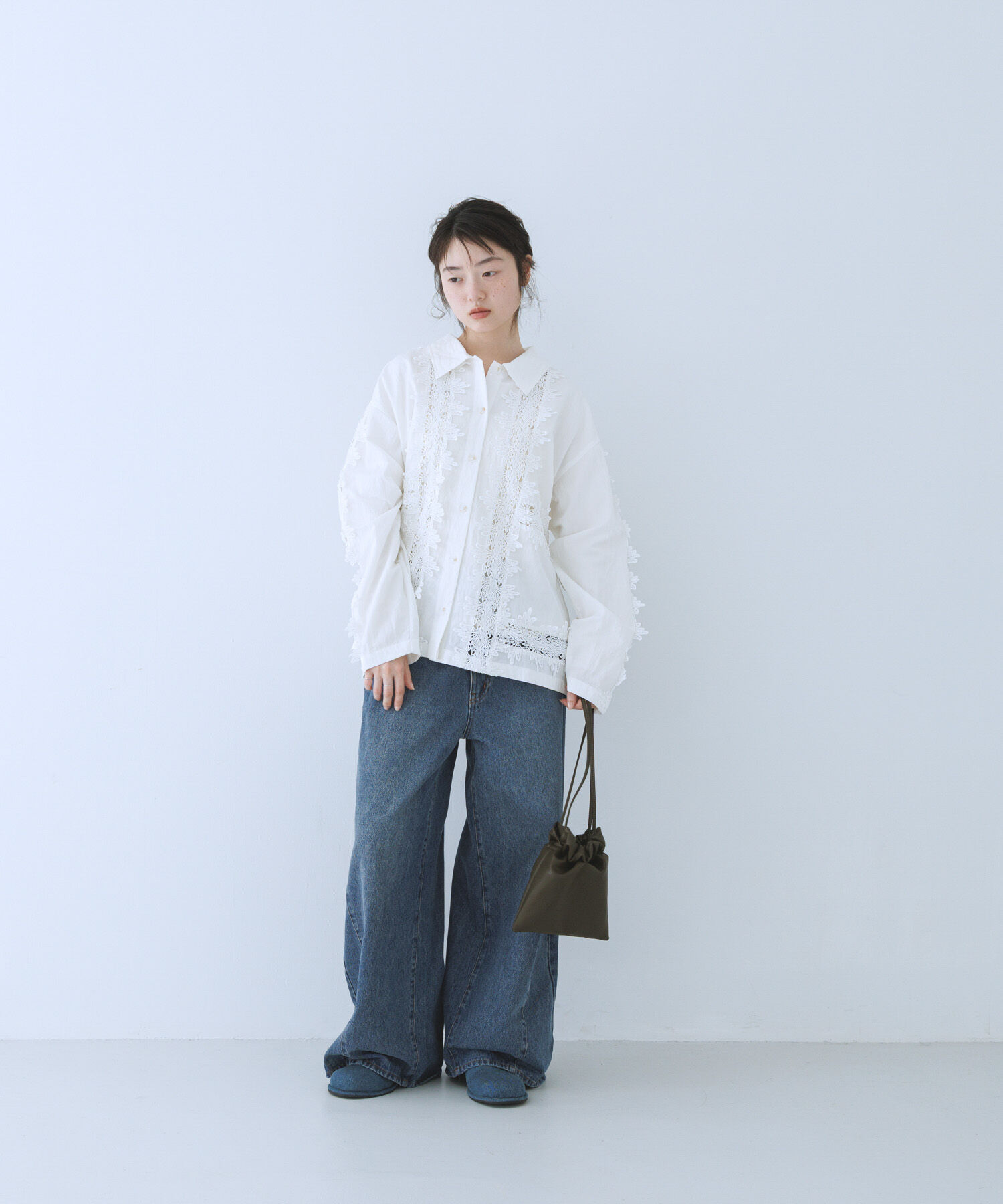  「ヴィンテージライクレースシャツ」|シャツ・ブラウス|