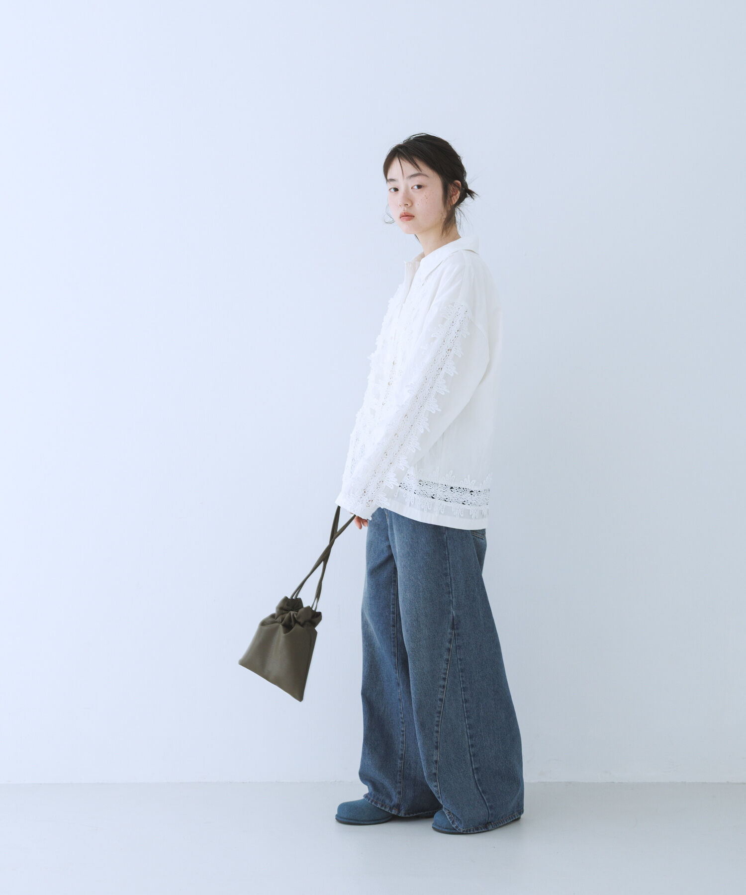  「ヴィンテージライクレースシャツ」|シャツ・ブラウス|