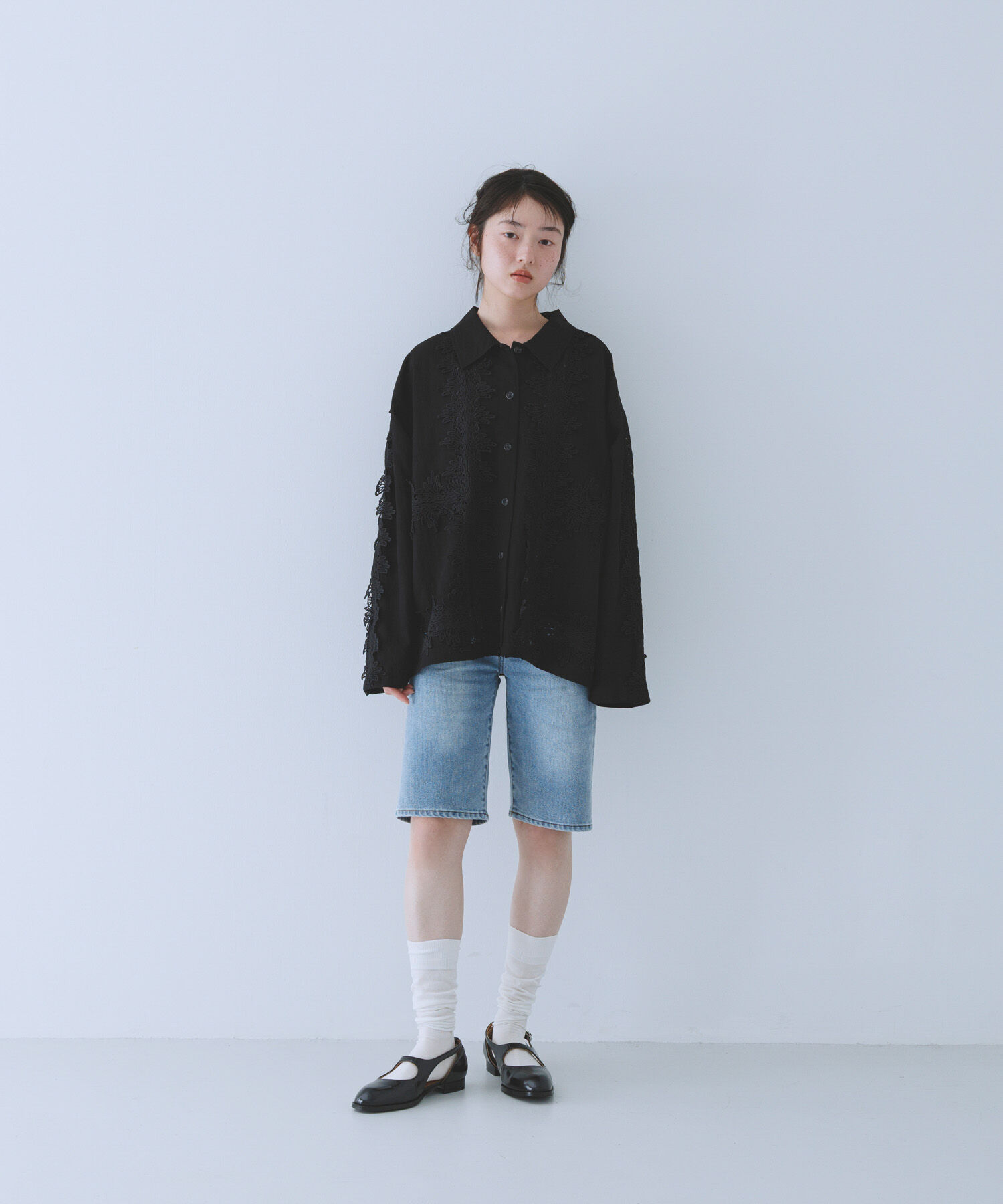  「ヴィンテージライクレースシャツ」|シャツ・ブラウス|