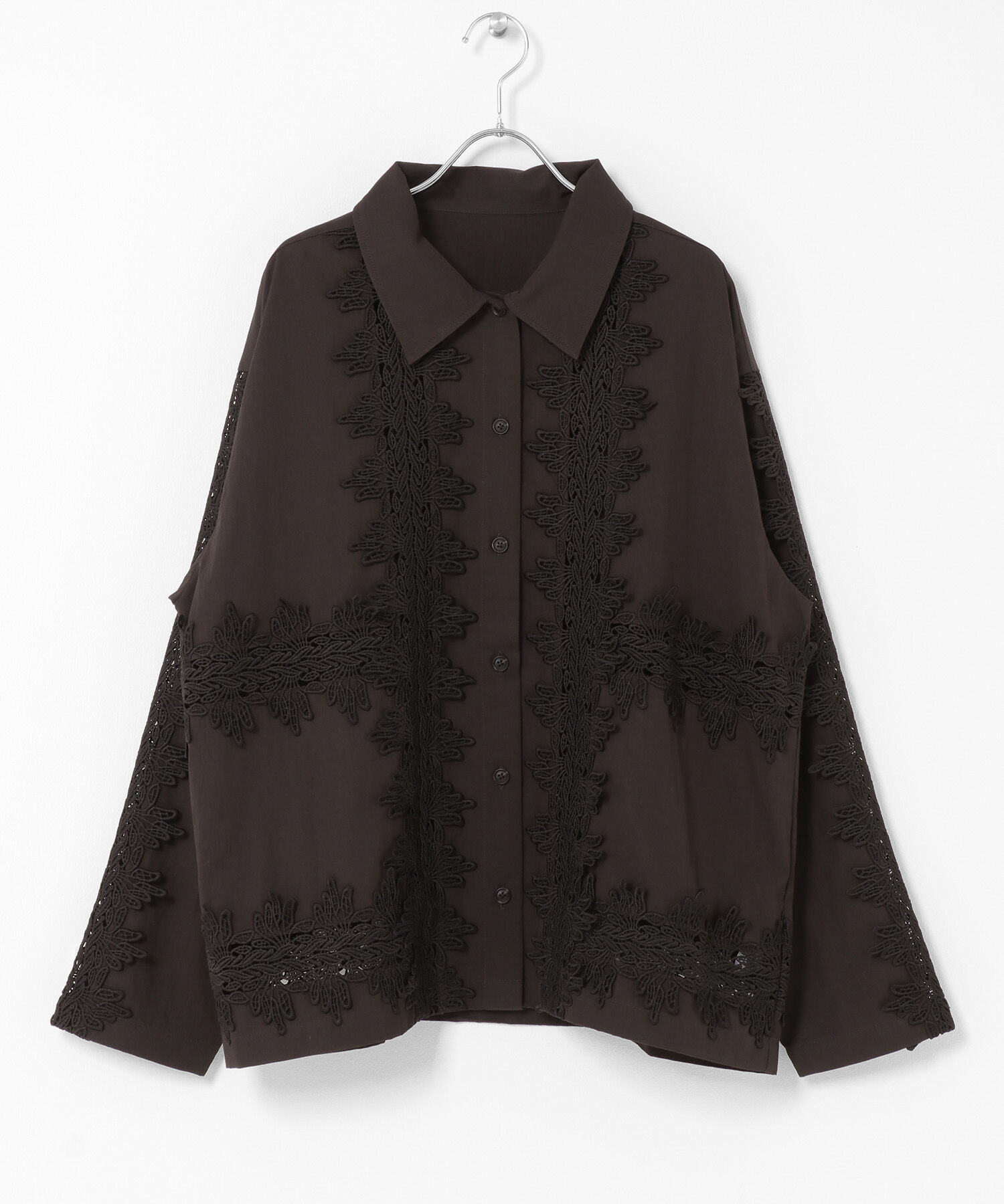  「ヴィンテージライクレースシャツ」|シャツ・ブラウス|