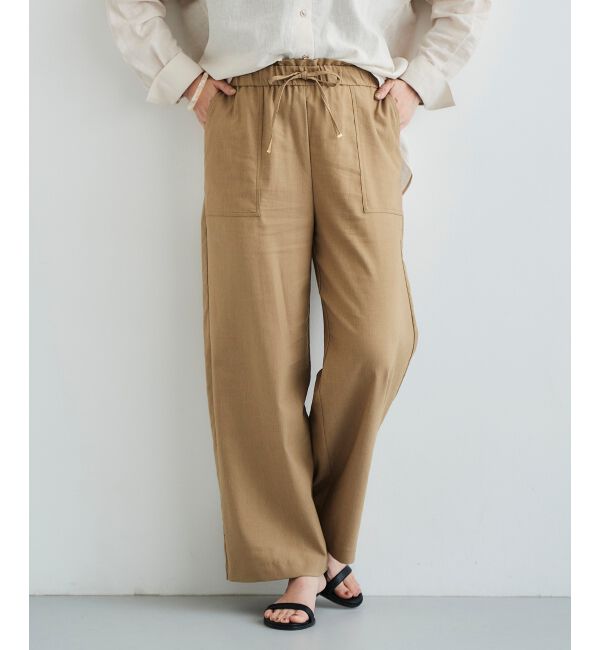 le.coeur blanc「アサレチックイージーワイドパンツ」|その他|ベージュ