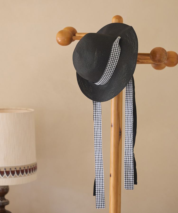 earth music&ecology「ダブルリボンブレードハット」|その他|Black