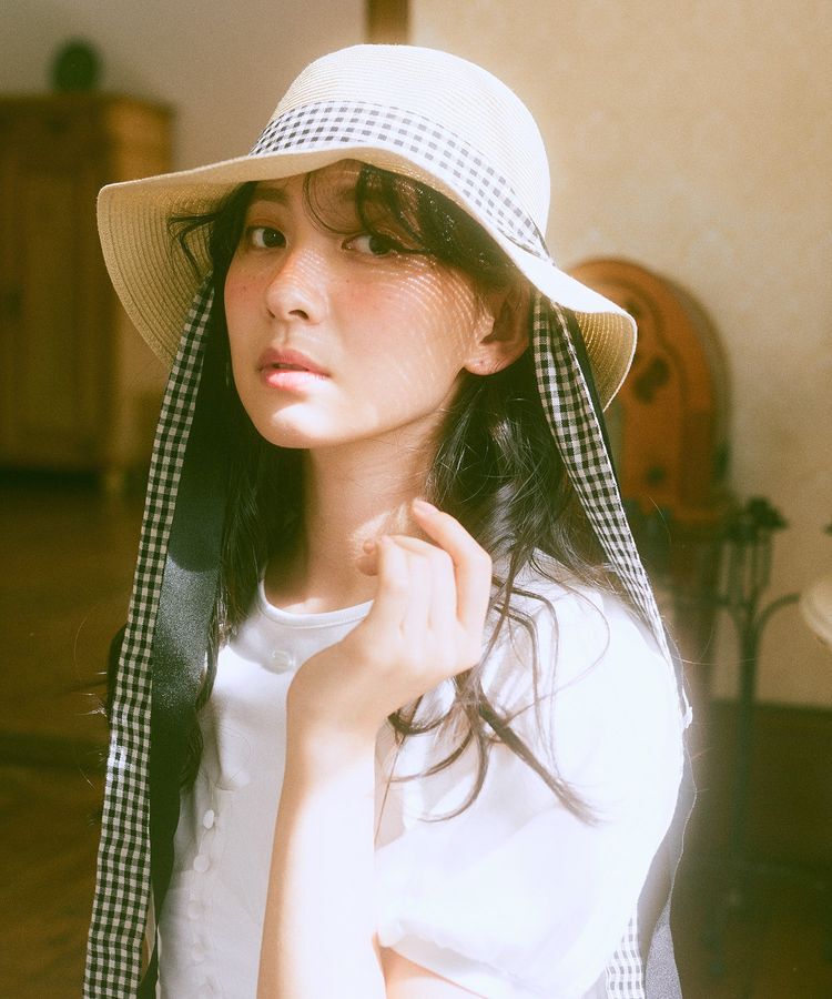 earth music&ecology「ダブルリボンブレードハット」|その他|Light beige