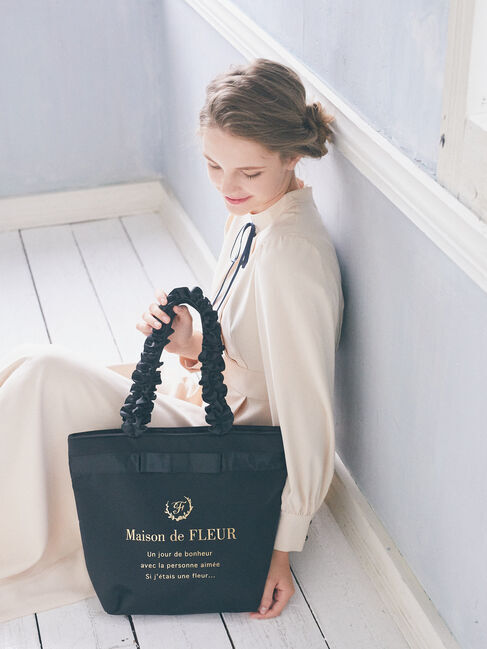 Maison de FLEUR「ブランドロゴフリルハンドルトートMバッグ」|トートバッグ|