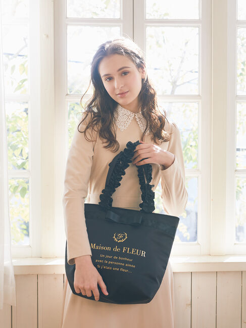 Maison de FLEUR「ブランドロゴフリルハンドルトートMバッグ」|トートバッグ|