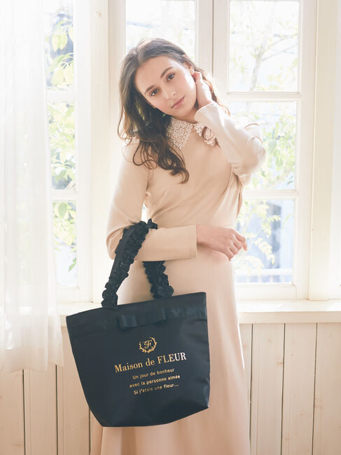 Maison de FLEUR「ブランドロゴフリルハンドルトートMバッグ」|トートバッグ|
