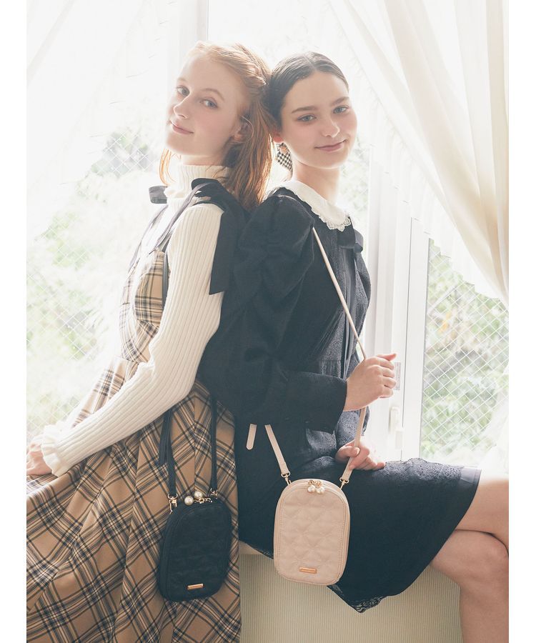 Maison de FLEUR「あこがれのリボンキルティングミニショルダーバッグ」|ショルダー・メッセンジャー|