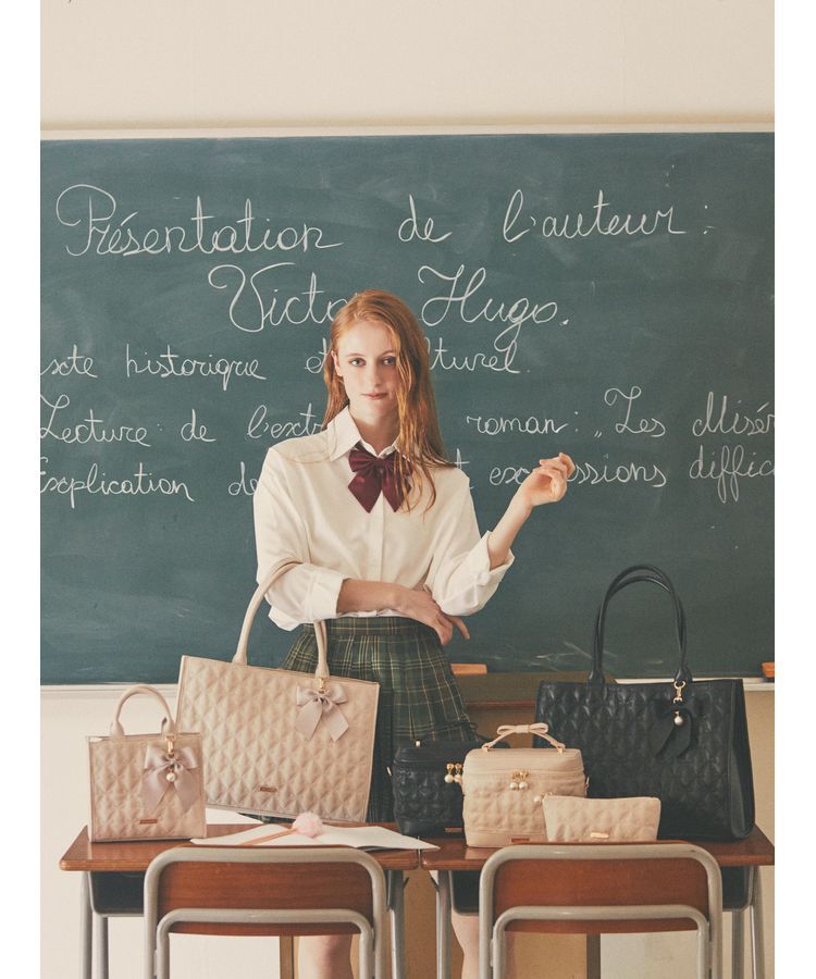 Maison de FLEUR「あこがれのリボンキルティングミニショルダーバッグ」|ショルダー・メッセンジャー|