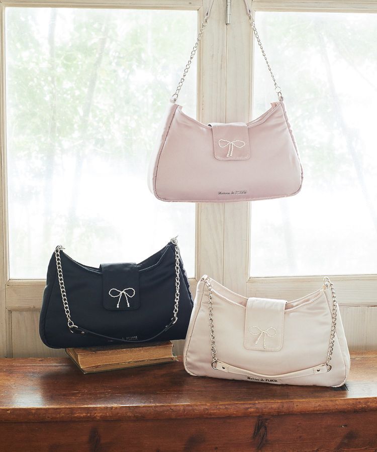 Maison de FLEUR「ビジューリボンハンドバッグ」|ハンドバッグ|