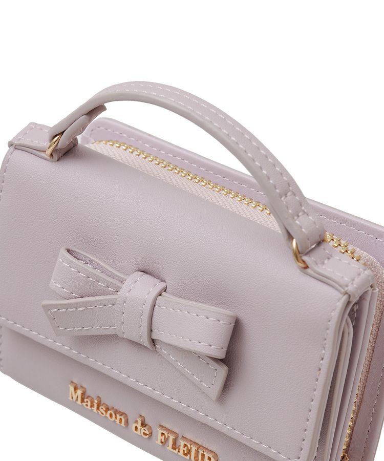 Maison de FLEUR「ハンドル付きリボンウォレット」|財布|