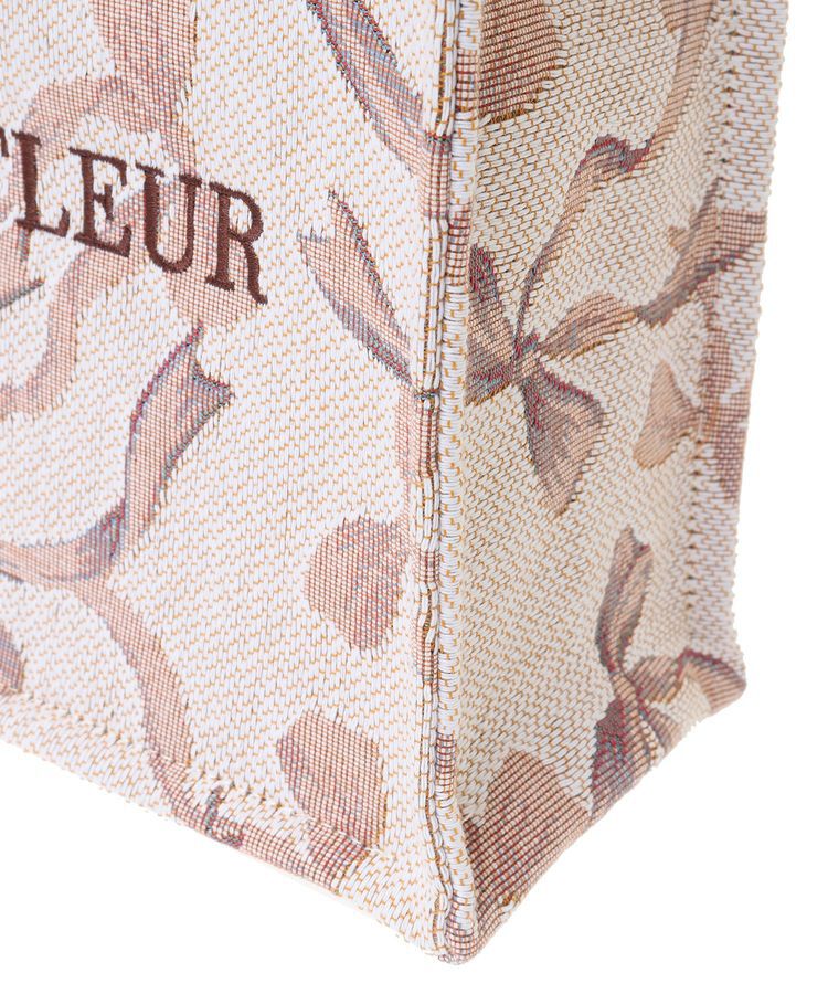 Maison de FLEUR「リボン柄ゴブランスクエアトートSバッグ」|トートバッグ|