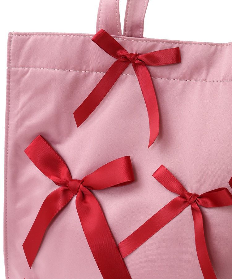 Maison de FLEUR「リボンサテンスクエアトートバッグ」|トートバッグ|