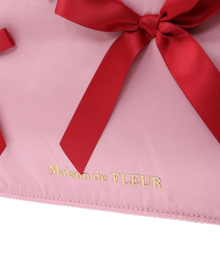 Maison de FLEUR「リボンサテンスクエアトートバッグ」|トートバッグ|