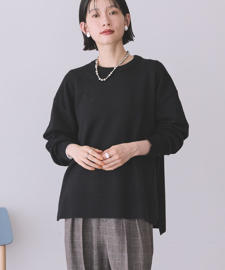 AMERICAN HOLIC「【WEB限定】バイパチサイドスリットニットプルオーバー＜静電気軽減＞」|ニット・セーター|