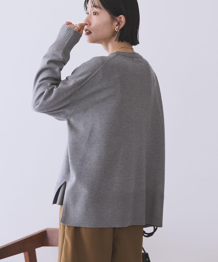 AMERICAN HOLIC「【WEB限定】バイパチサイドスリットニットプルオーバー＜静電気軽減＞」|ニット・セーター|
